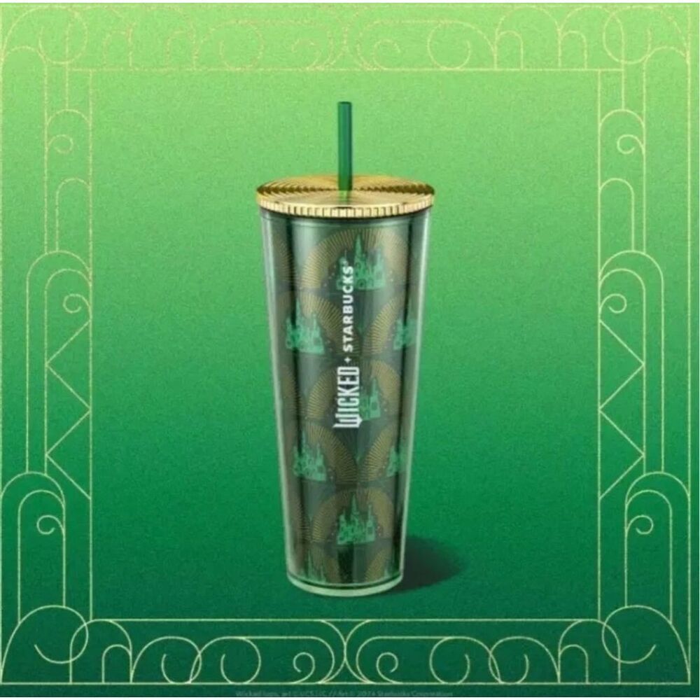 Starbucks Wicked Emerald City Tumbler Green & Gold 24oz